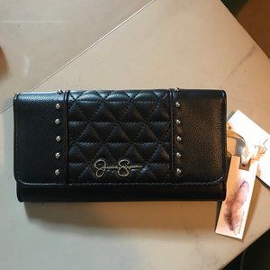 Jessica Simpson Black Studded Wallet